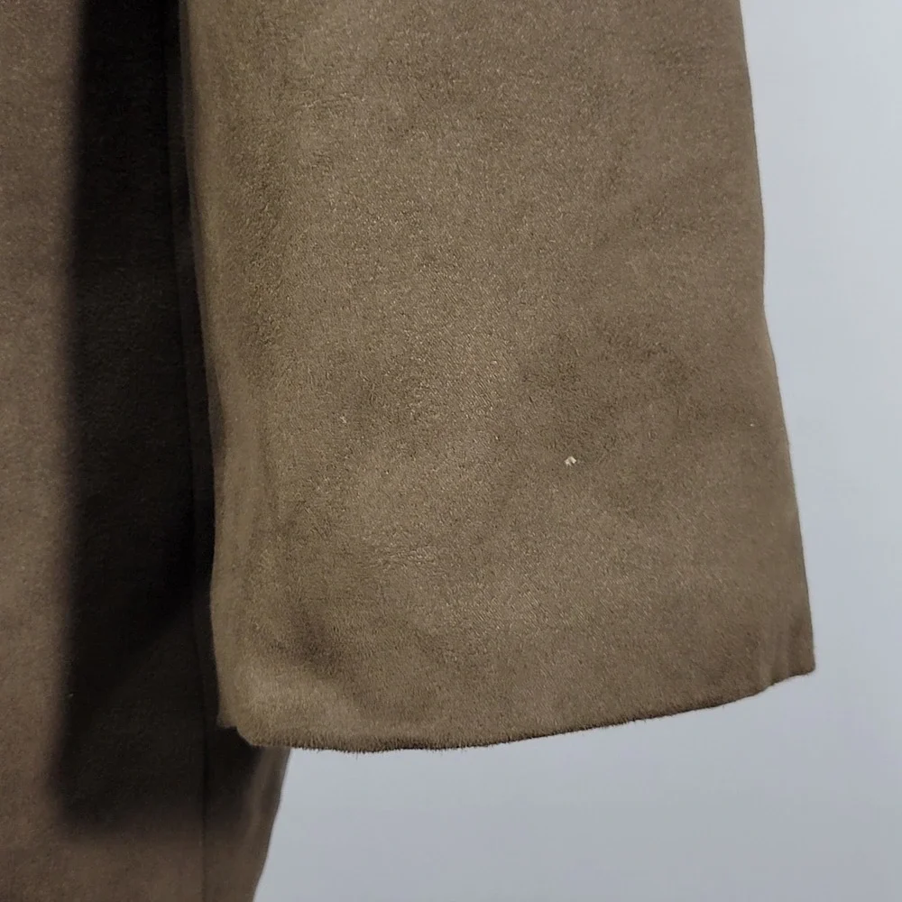 Chaps Men's Sport‎ Coat Blazer Three Button Brown Suede Polyester Size 46L